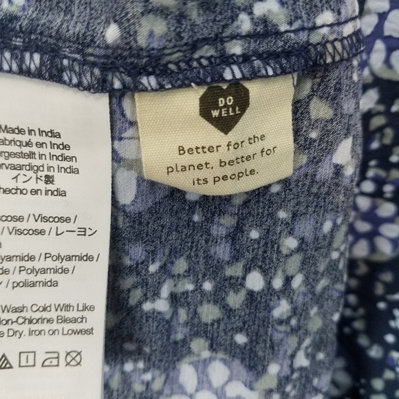 Madewell blue button front floral mini dress size small - Picture 10 of 10